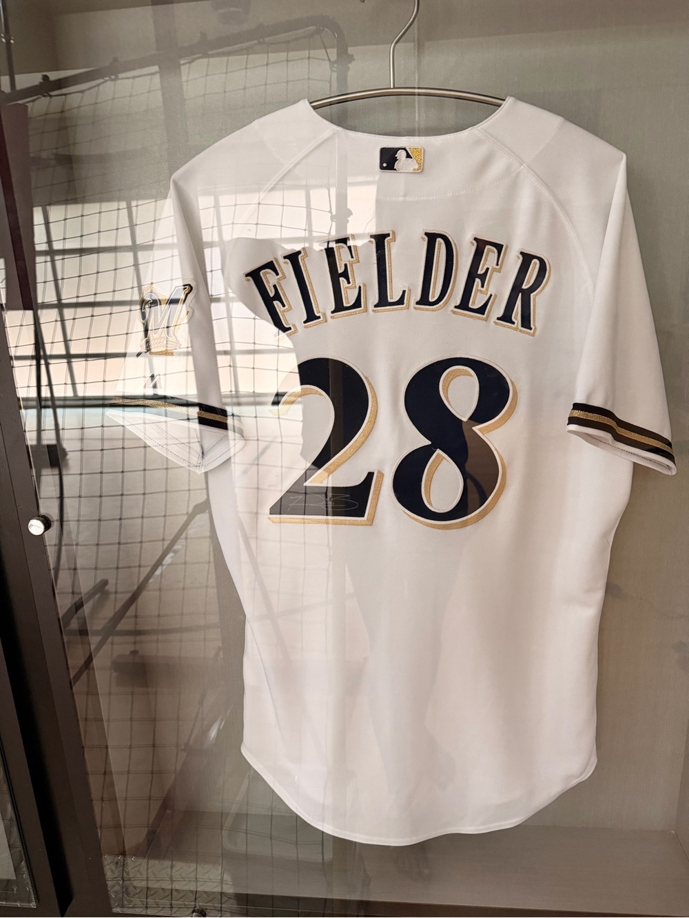 Fielder #28 Men’s White Baseball Jersey